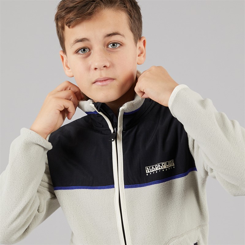 Napapijri Junior Boys Arbari Full Zip Fleece Grey