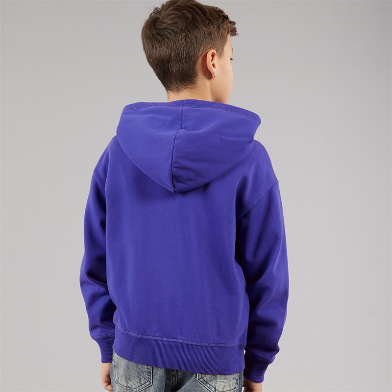 Napapijri Junior Boys Inot Full Zip Hoodie Royal Blue