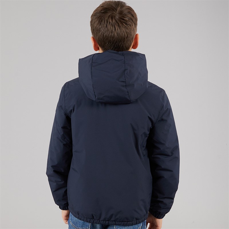 Napapijri Junior Boys Matia Water Resistant Windproof Hooded Jacket Blue Marine