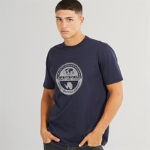 Napapijri Mens Bollo Nautical Logo T-Shirt Blue Marine