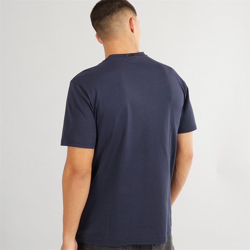 Napapijri Mens Bollo Nautical Logo T-Shirt Blue Marine