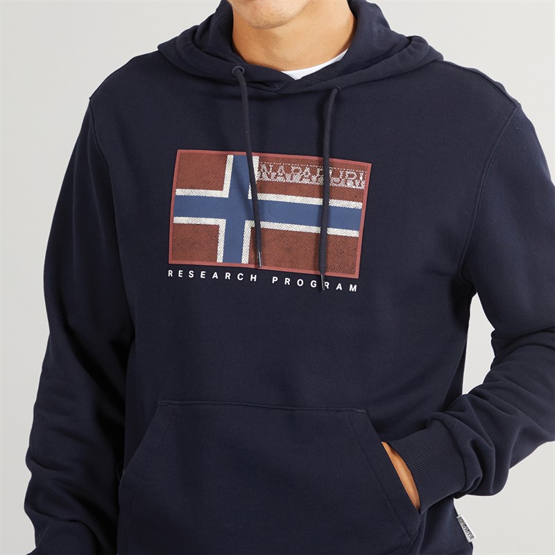 Napapijri Mens Bemiles Hoodie Blue Marine