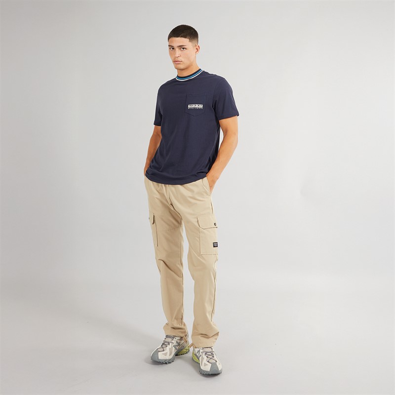 Napapijri Mens Murlo Logo T-Shirt Blue Marine