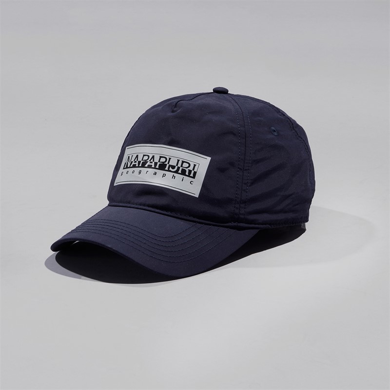 Napapijri Mens Box Logo Cap Blue Marine