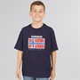 Napapijri Junior Boys Sella Graphic T-Shirt Blue Marine