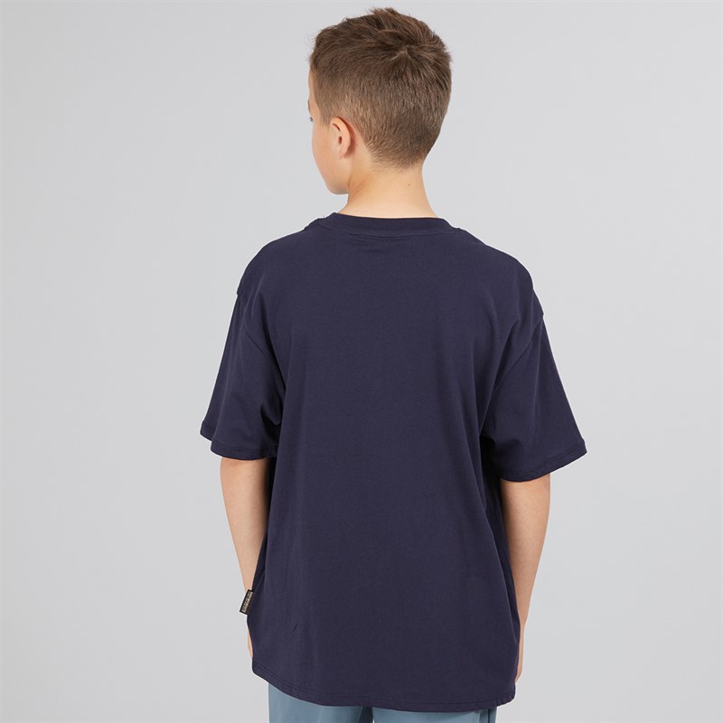 Napapijri Junior Boys Sella Graphic T-Shirt Blue Marine