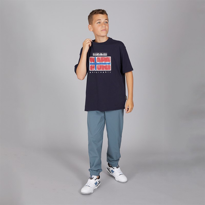 Napapijri Junior Boys Sella Graphic T-Shirt Blue Marine