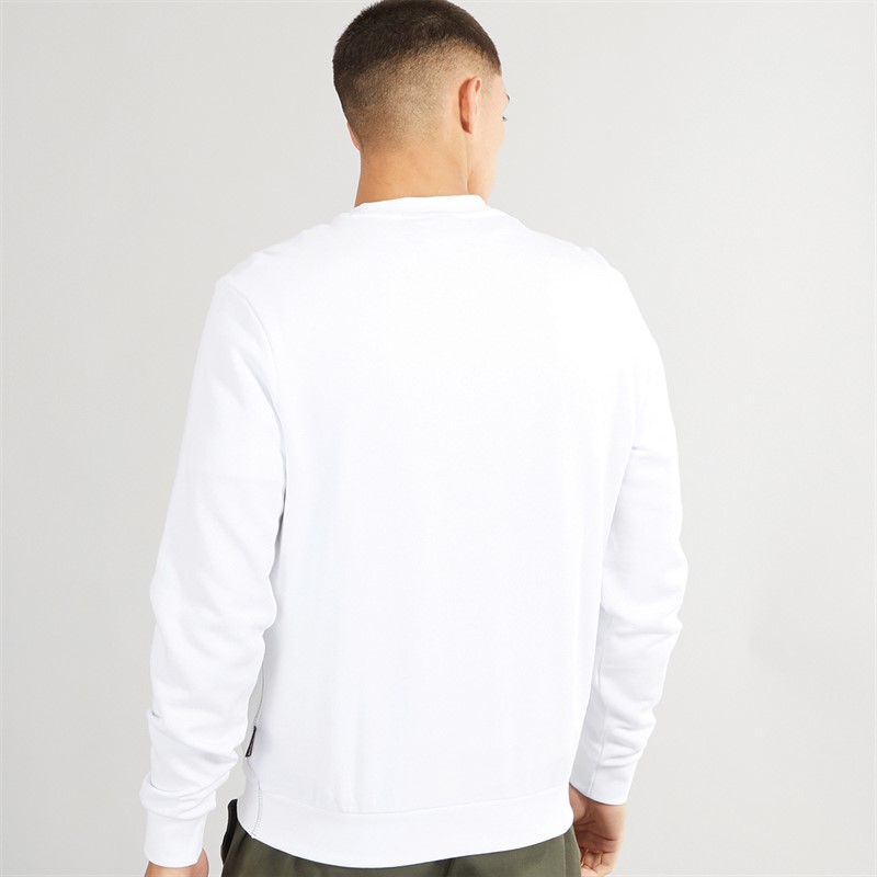 Napapijri Mens Aylmer Crew Neck Sweatshirt Bright White