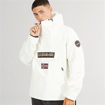 Napapijri Mens Rainforest Next Summer Water Resistant Anorak Jacket White Heron