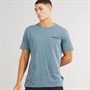 Napapijri Mens Kasba Left Chest Logo T-Shirt Stormy Wheat Grey