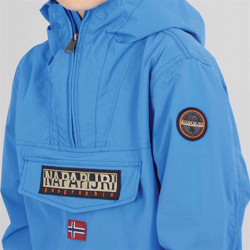 Napapijri Junior Boys Rainforest Summer Anorak Jacket French Blue