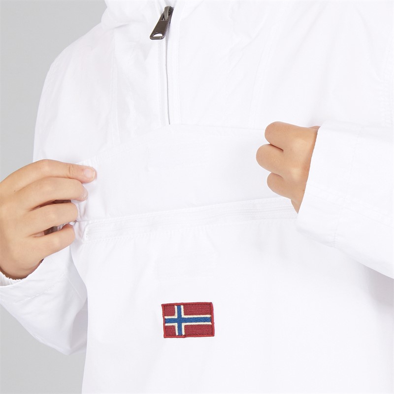 Napapijri Junior Boys Rainforest Anorak Jacket Bright White