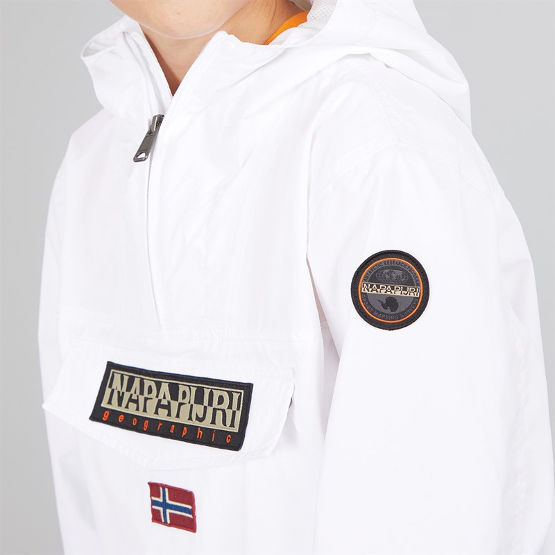 Napapijri Junior Boys Rainforest Anorak Jacket Bright White