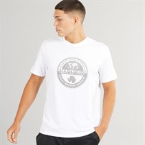 Napapijri Mens Bollo Nautical Logo T-Shirt Bright White