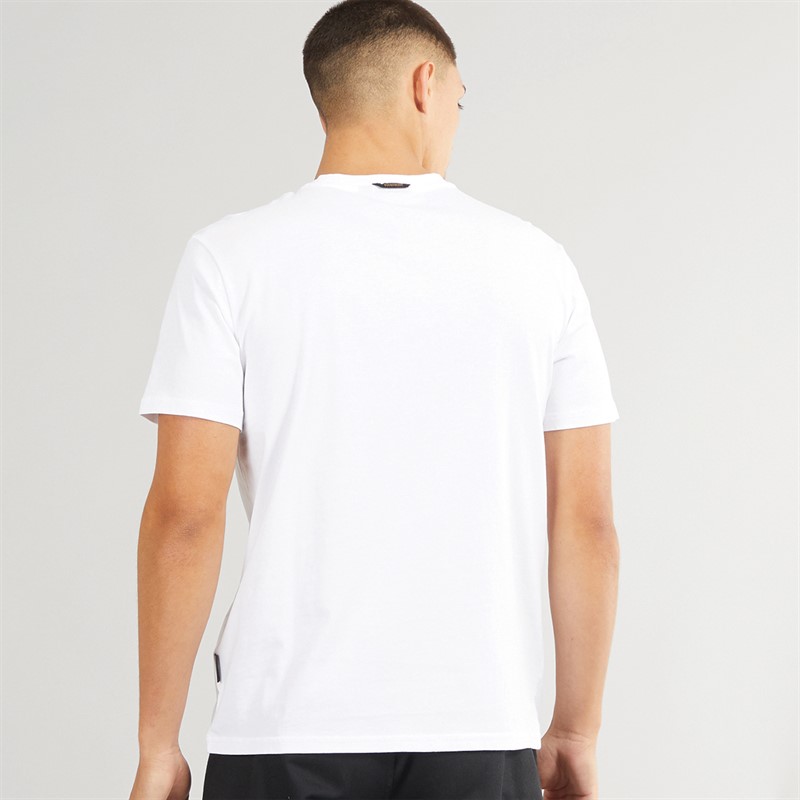 Napapijri Mens Bollo Nautical Logo T-Shirt Bright White