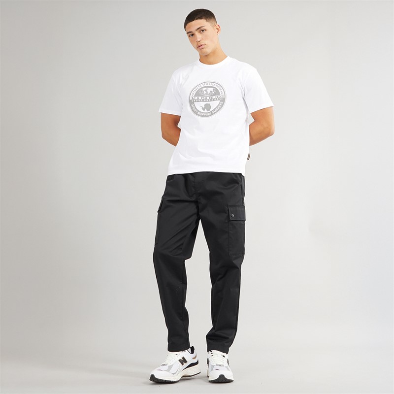 Napapijri Mens Bollo Nautical Logo T-Shirt Bright White