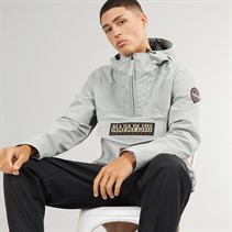 Napapijri Mens Rainforest Summer Water Resistant Anorak Jacket Ultimate Grey Heather