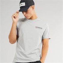 Napapijri Mens Kasba Left Chest Logo T-Shirt Ultimate Grey Heather