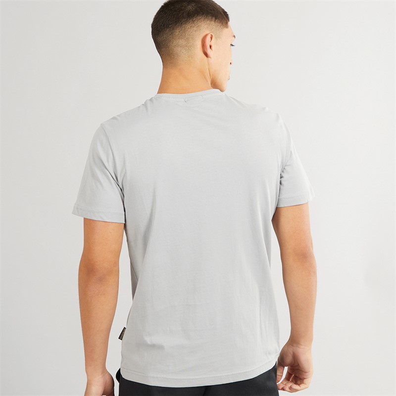 Napapijri Mens Kasba Left Chest Logo T-Shirt Ultimate Grey Heather