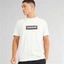 Napapijri Mens Box Logo T-Shirt White Whisper