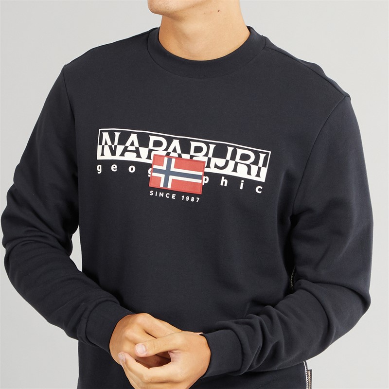 Napapijri Mens Aylmer Crew Neck Sweatshirt Black