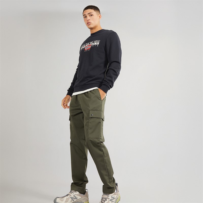 Napapijri Mens Aylmer Crew Neck Sweatshirt Black