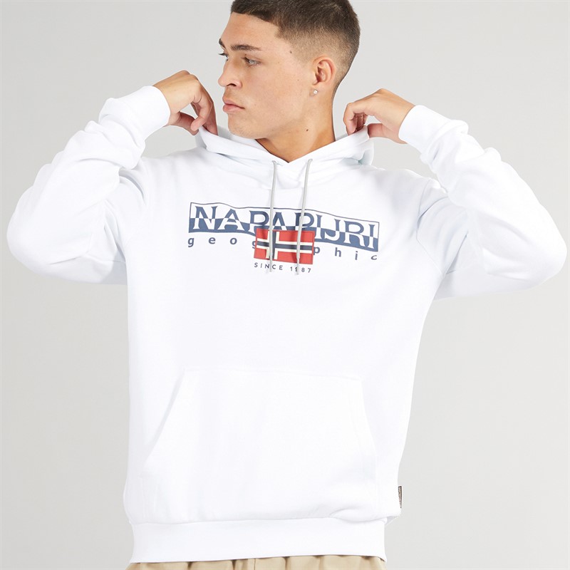 Napapijri Mens Aylmer Hoodie Bright White