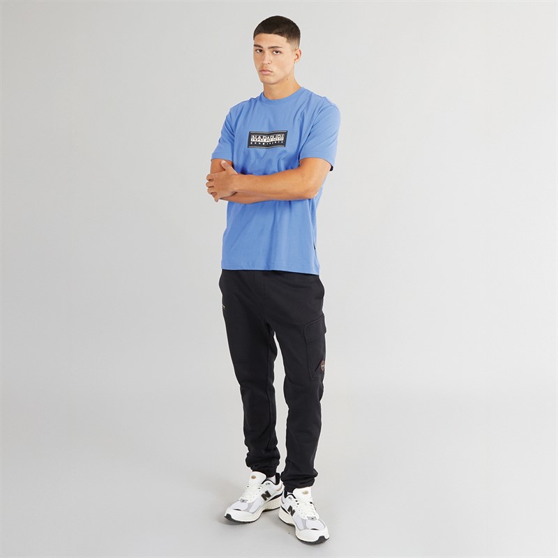 Napapijri Mens Box Logo T-Shirt Ultramarine