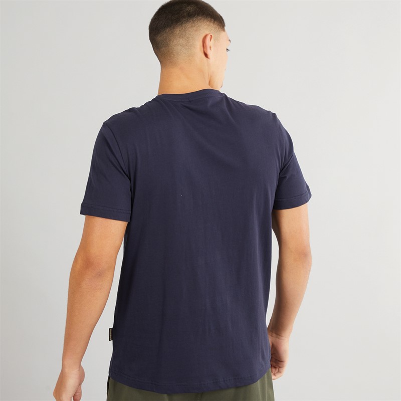 Napapijri Mens Kasba Left Chest Logo T-Shirt Blue Marine