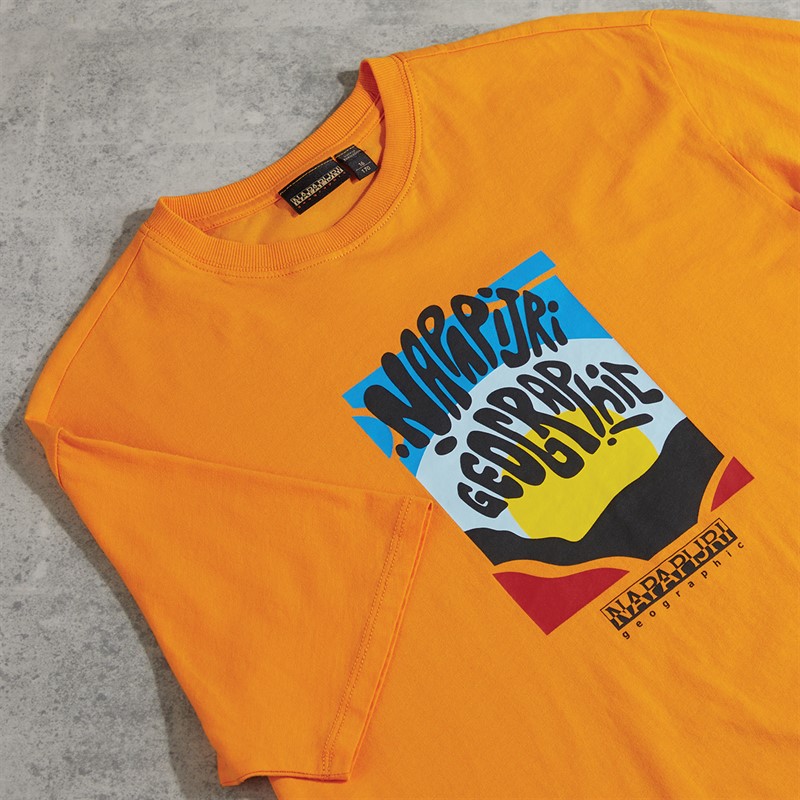 Napapijri Junior Boys Sella Graphic T-Shirt Apricot