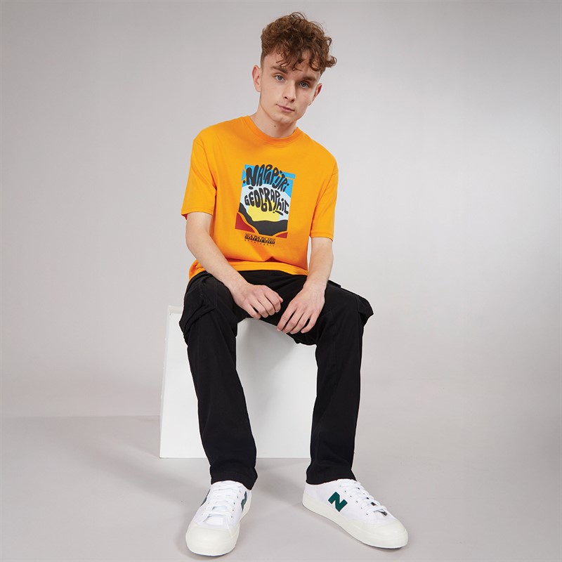 Napapijri Junior Boys Sella Graphic T-Shirt Apricot