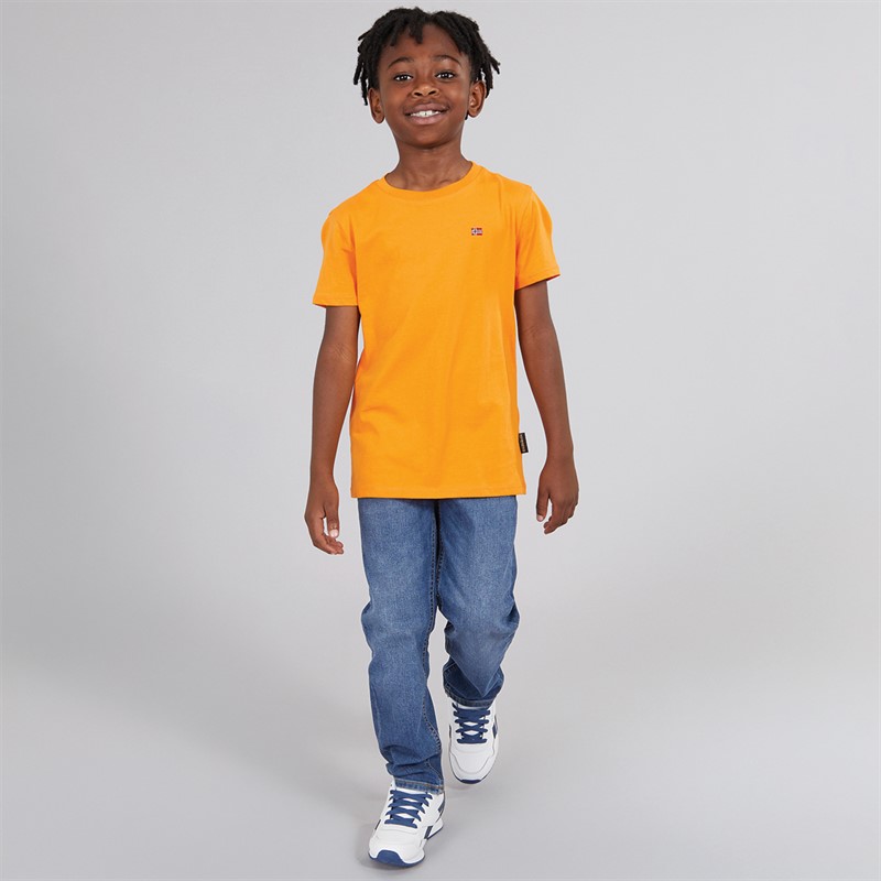 Napapijri Boys Salis Small Logo T-Shirt Apricot