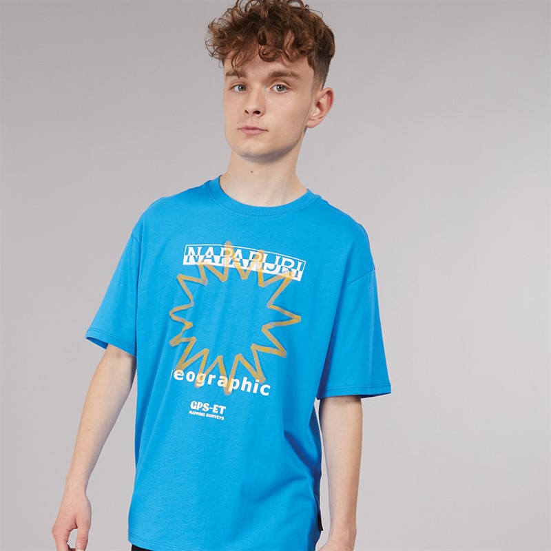 Napapijri Junior Boys Sella Graphic T-Shirt French Blue
