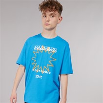 Napapijri Junior Boys Sella Graphic T-Shirt French Blue