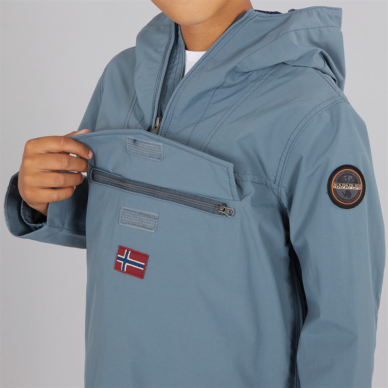 Napapijri Infant Boys Rainforest Summer Anorak Jacket Stormy Wheat Grey