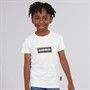 Napapijri Boys Chamois Box Logo T-Shirt White Heron
