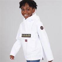 Napapijri Boys Rainforest Summer Anorak Jacket Bright White