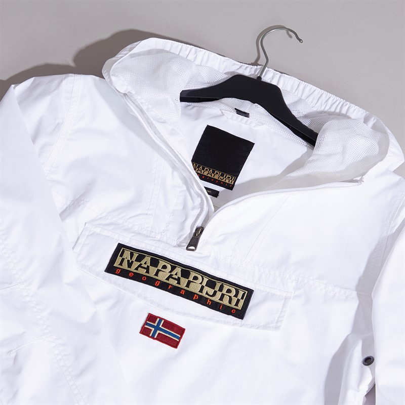 Napapijri Junior Boys Rainforest Anorak Jacket Bright White