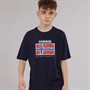 Napapijri Junior Boys Sella Graphic T-Shirt Blue Marine