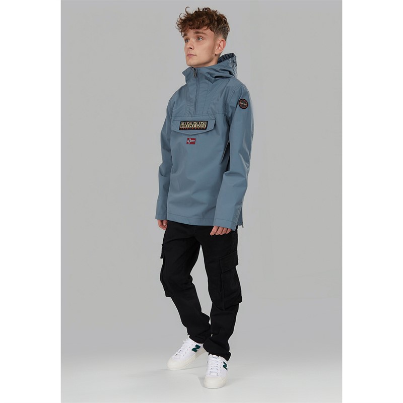 Napapijri Junior Boys Rainforest Summer Anorak Jacket Stormy Wheat Grey