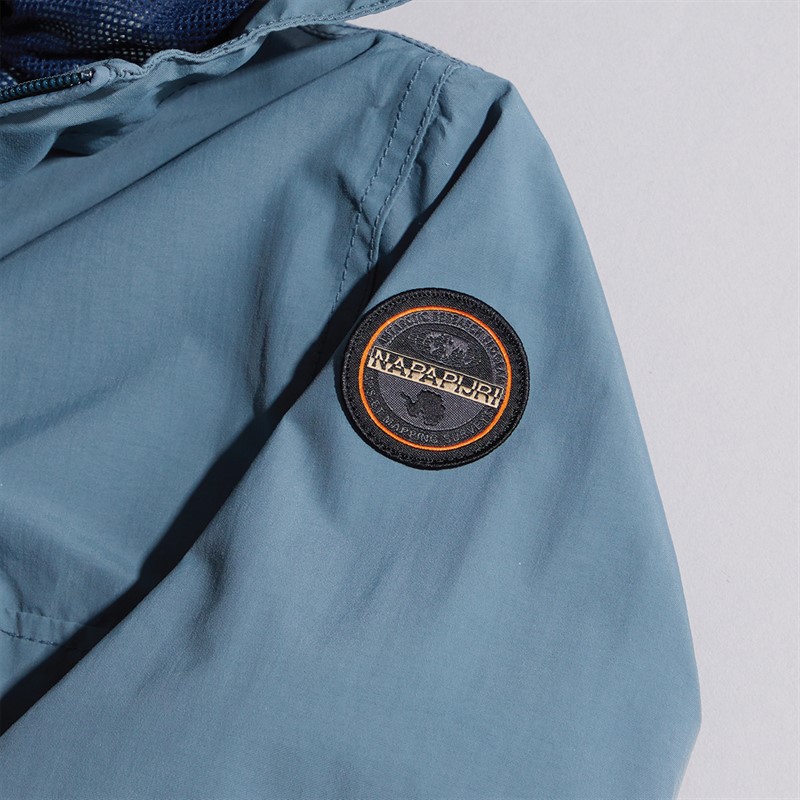 Napapijri Junior Boys Rainforest Summer Anorak Jacket Stormy Wheat Grey