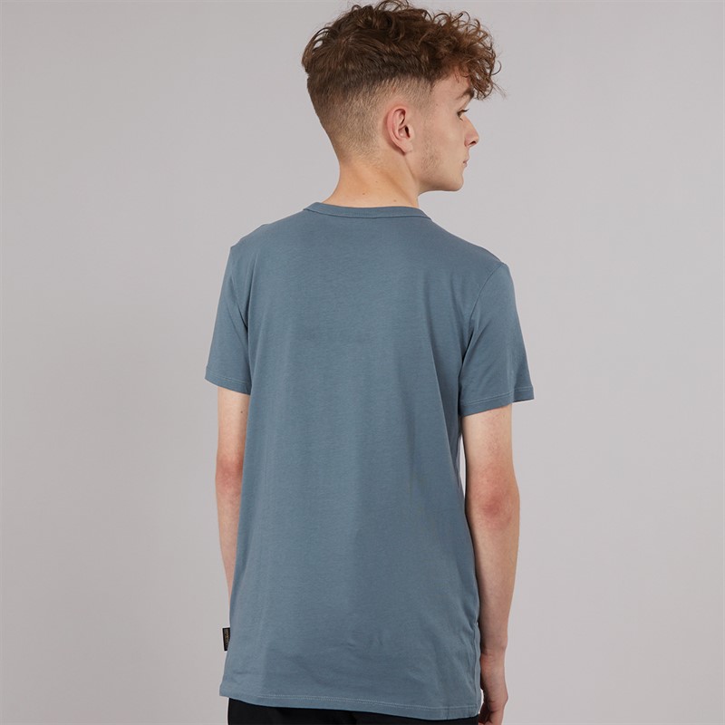 Napapijri Junior Boys Chamois Box Logo T-Shirt Stormy Wheat Grey