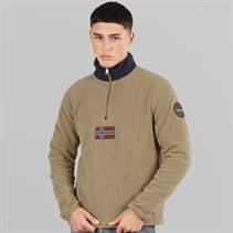 Napapijri Herre Tev Polar 1/2 Zip Sweatshirt Fallen Rock