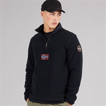 Napapijri Herre Tev Polar 1/2 Zip Sweatshirt Sort