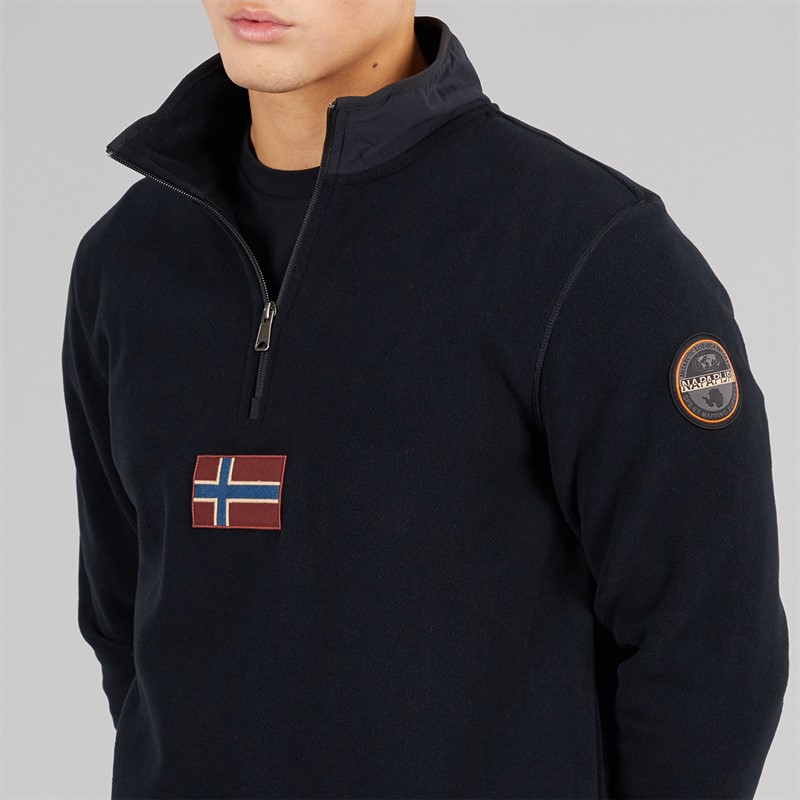 Napapijri Tev Polar 1/2 zamek błyskawiczny bluza dla niego kolor Czarny