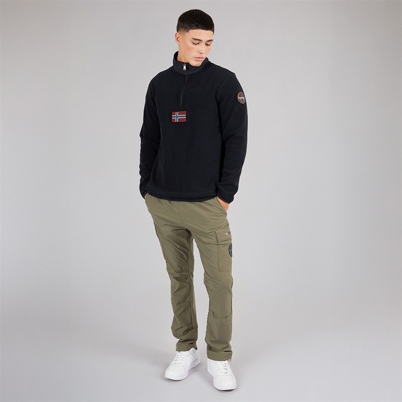 Napapijri Tev Polar 1/2 zamek błyskawiczny bluza dla niego kolor Czarny