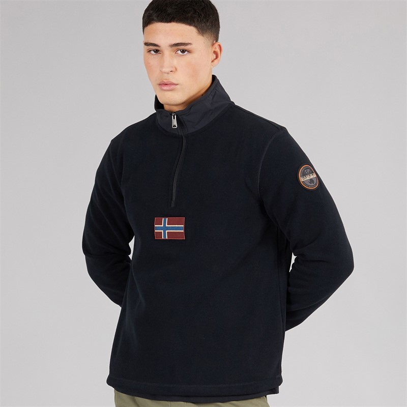 Napapijri Tev Polar 1/2 zamek błyskawiczny bluza dla niego kolor Czarny