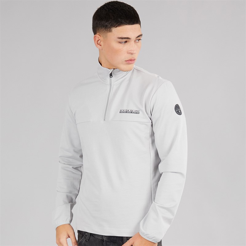 Napapijri Sesano 1/2 Zip Top dla niego kolor Light Grey Solid
