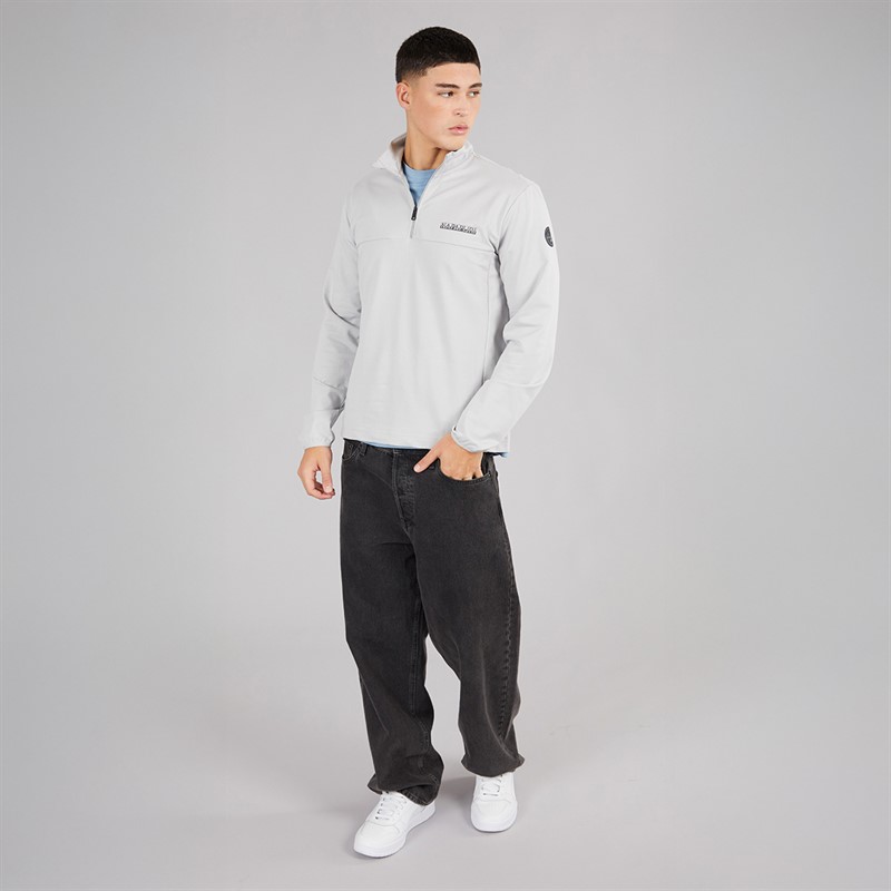 Napapijri Sesano 1/2 Zip Top dla niego kolor Light Grey Solid