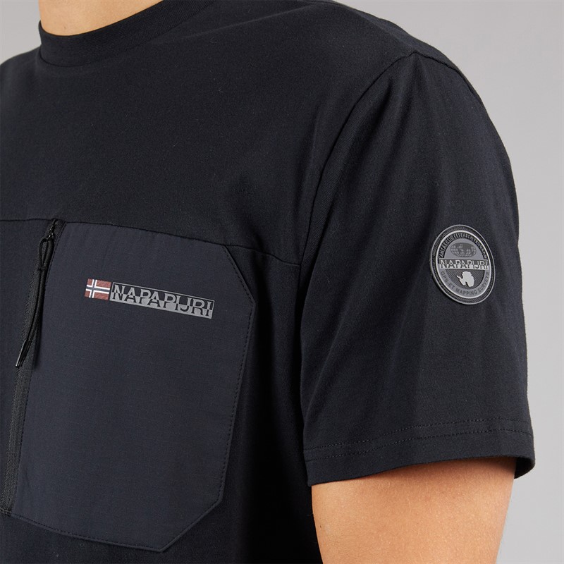Napapijri T-shirt Selk Homme à poche Noir